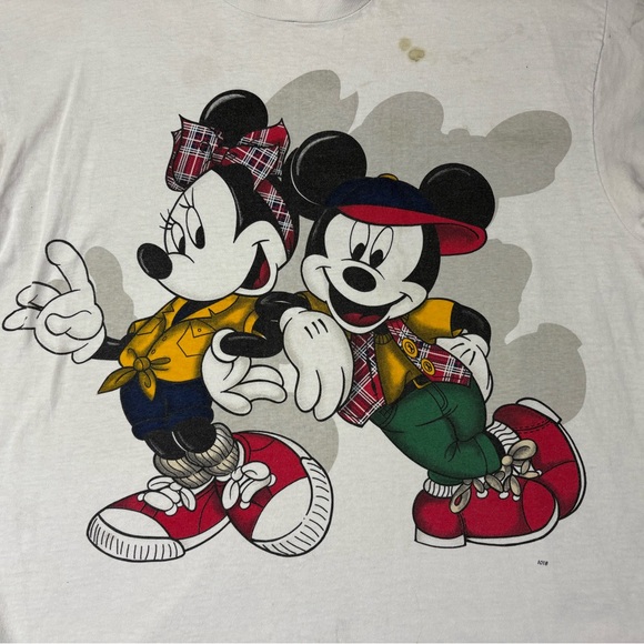 VINTAGE Mickey Unlimited Jerry Leigh Mickey & Minnie Mouse 90s T Shirt Size XL - Picture 2 of 8